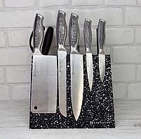 Набір кухонних ножів на магнітній підставці 9 предметів Edenberg EB-3614 Набір ножів із неіржавкої сталі