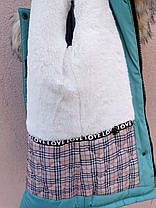 Стильне зимове пальто для дівчинки 118-124, фото 2