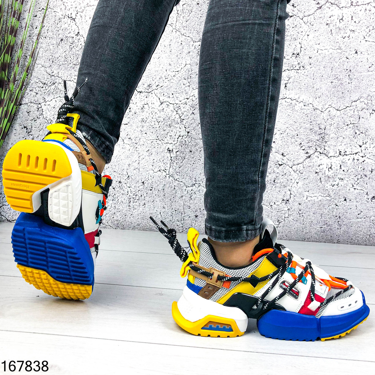 Оригинальные женские кроссовки Shark мульти цвет на платформе | Эко ...