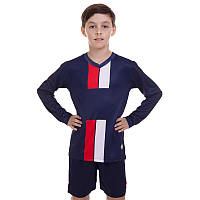 Дитяча футбольна форма з довгим рукавом SP Sport CO-2001B-1 синій