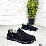 Туфлі дитячі чорні "Naterio" екошкіра. Підліткові туфлі. Взуття дитяче Мокасини дитячі, фото 4