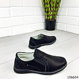 Туфлі дитячі чорні "Naterio" екошкіра. Підліткові туфлі. Взуття дитяче Мокасини дитячі, фото 8
