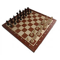 Шахматы Турнирные с инкрустацией-5 из натурального дерева 490*490 мм