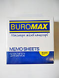 Блок паперу для нотаток Buromax 80х80х30мм, колір мікс | блок паперу проклеєний |, фото 2