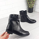 Черевики жіночі демісезонні чорні. Демисезон ботинки. Взуття жіноче. Взуття демі. Натуральна шкіра, фото 8
