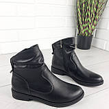 Черевики жіночі демісезонні чорні. Демисезон ботинки. Взуття жіноче. Взуття демі. Натуральна шкіра, фото 6