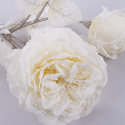 Квіти роза англійська засніжена з бутоном №5061 - фото 2 - id-p1500177300