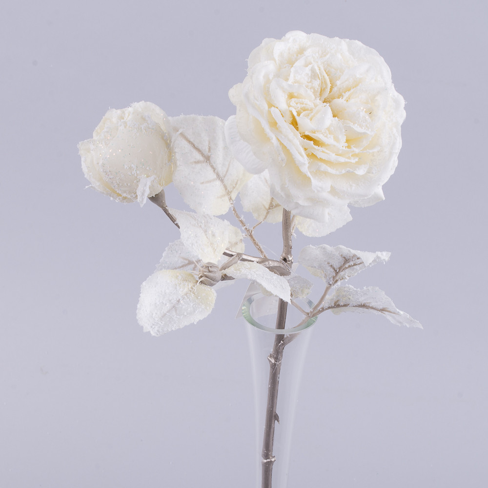 Квіти роза англійська засніжена з бутоном №5061 - фото 1 - id-p1500177300