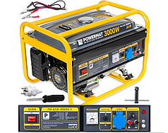 Генератор бензиновий 3 кВт Powermat PM-AGR-3000KE PM0594
