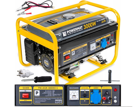 Генератор бензиновий 3 кВт Powermat PM-AGR-3000KE PM0594, фото 1