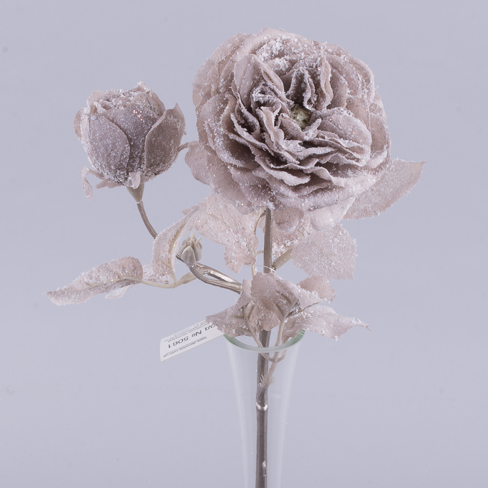 Квіти роза англійська засніжена з бутоном №5061 - фото 1 - id-p1500182318