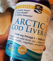 Омега 3 з печінки тріски з вітамін Д Nordic Naturals Arctic-D Cod Liver Oil 1060 mg omega-3 237 мл