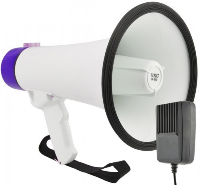 Мегафон громкоговоритель рупор ручной POWER MEGAPHONE ER-66U UKC .