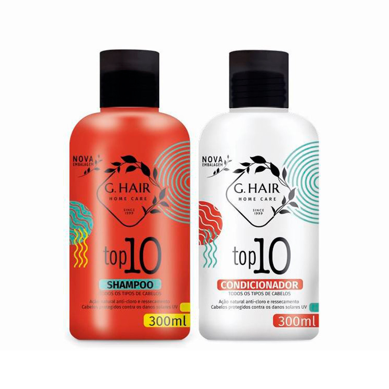 Безсульфатний шампунь і кондиціонер з термозахистом G.Hair TOP 10 (shmp/300ml + cond/300ml)