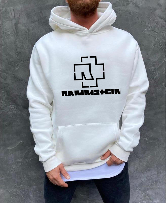 Худі чоловіче на флісі з логотипом Rammstein (Рамштайн), фото 1