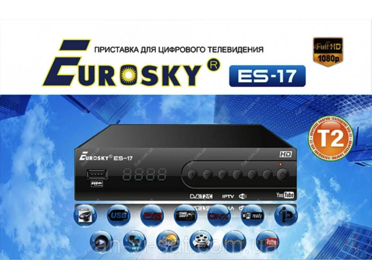Цифровий ресивер Eurosky ES-17 T2, фото 1
