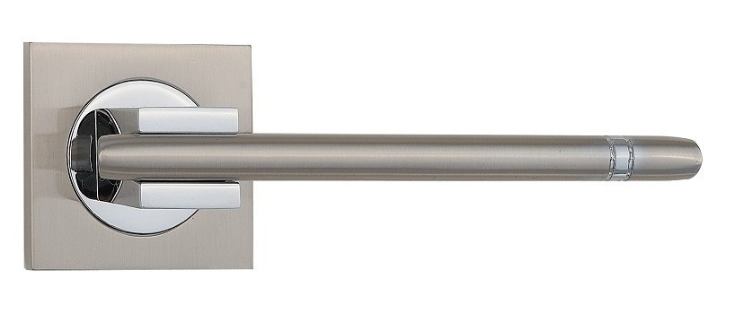 Ручка міжкімнатна дверна Siba Kristal R03 матовий нікель / хром (Туреччина)