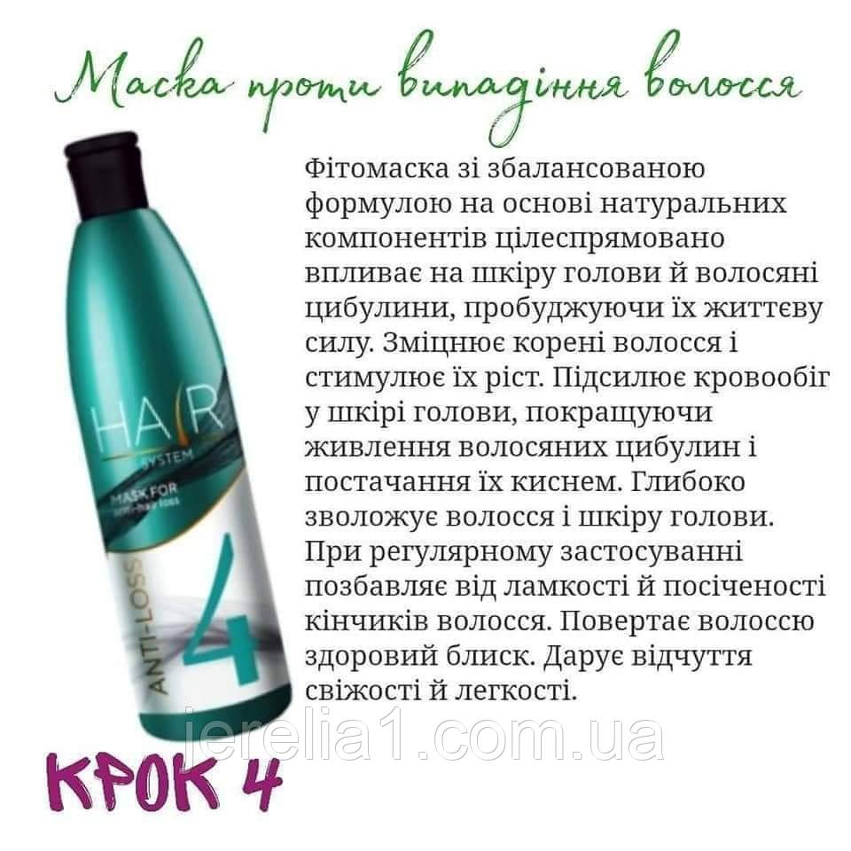 Маска проти випадіння волосся. Крок 4 Jerelia, 250 мл, фото 1