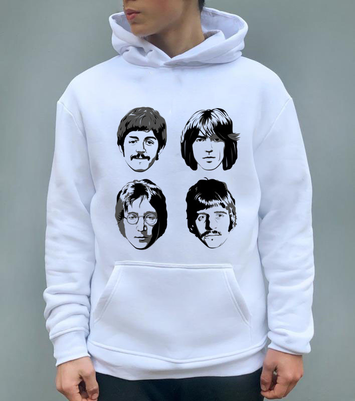Худі чоловіче на флісі з принтом "The Beatles", фото 1