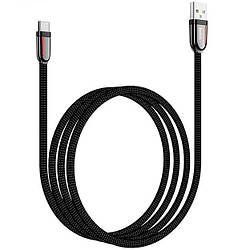 Кабель для зарядки телефона USB Type-C Android Cloth Braided Grand Hoco U74 |120см, 3A| Чорний
