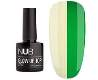 Топ люминесцентный для гель-лака без липкого слоя NUB Glow Up Top Coat, 8 мл