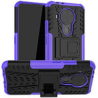 Чохол Fiji Protect для Nokia 3.4 протиударний бампер з підставкою фіолетовий