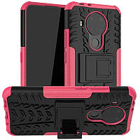 Чохол Fiji Protect для Nokia 3.4 протиударний бампер з підставкою рожевий