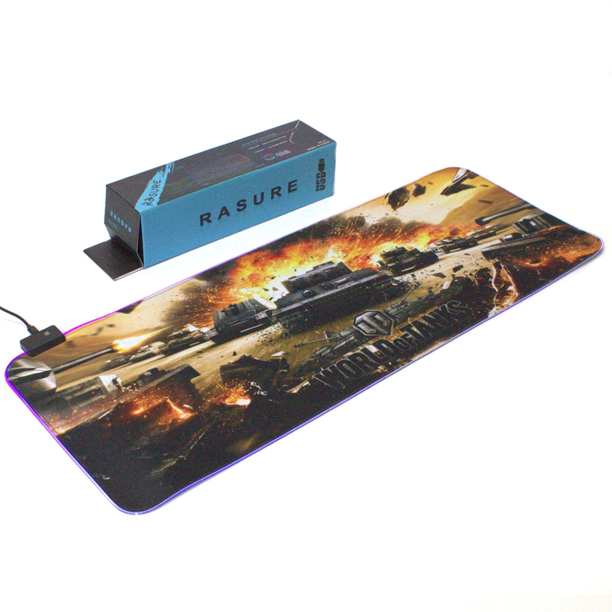 Большой коврик для мыши с подсветкой LED RGB World of Tanks 800х300 ...