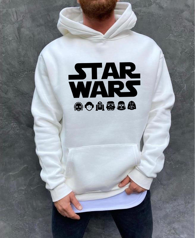 Худі чоловіче на флісі з принтом Star Wars, фото 1