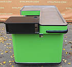 Каса із широким накопичувачем 190х110 см, з грошовим ящиком і ключем, салатова, права, Б/у, фото 7