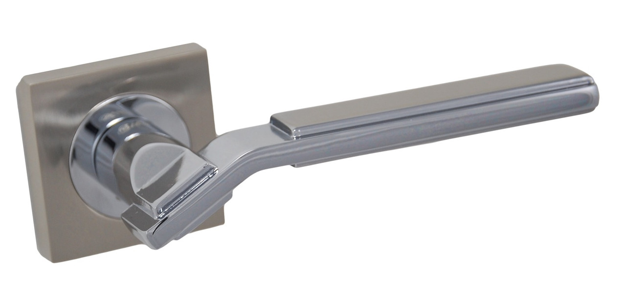 Ручка на двері Siba Odessa R03 матовий нікель / хром (Туреччина)