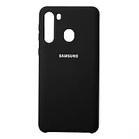 Чохол Silicone Case Premium для Samsung A21 Black 3