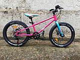 Велосипед дитячий на алюмінієвій рамі Crosser Super light 20" зріст 130-150 см вік 7 до 11 років рожевий, фото 9