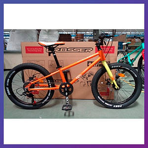 Велосипед дитячий на алюмінієвій рамі Crosser Super light 20" зріст 130-150 см вік 7 до 11 років жовтогарячий