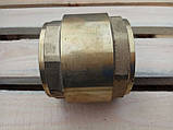 Зворотний муфтовий клапан Ду80 латунний із пластиковим штоком 3" SANTAN для води з різьбою запірний пружний, фото 2
