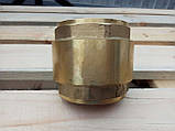 Зворотний муфтовий клапан Ду80 латунний із пластиковим штоком 3" SANTAN для води з різьбою запірний пружний, фото 9