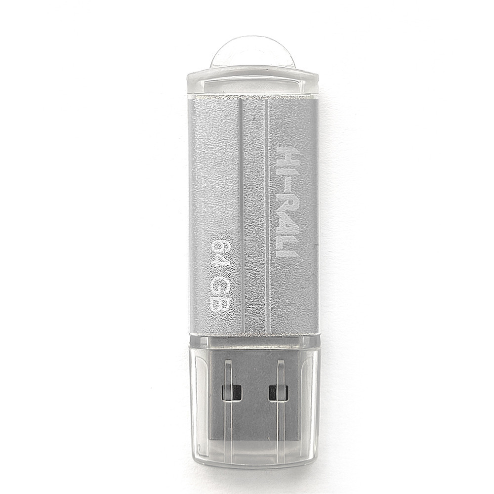 Флешнакопичувач USB 64 GB Hi-Rali Corsair Series Silver (HI-64GBCORSL)