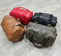 Женская стеганая стильная сумка в расцветках, спортивная сумка, сумка кожзам, сумка на молнии, дорожная сумка