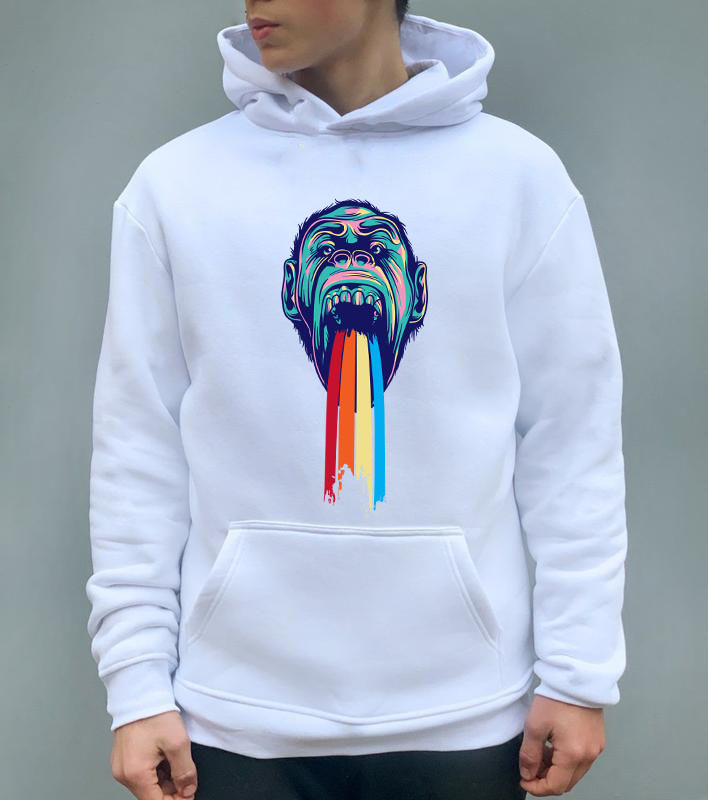 Чоловіча толстовка на флісі з яскравим принтом, фото 1