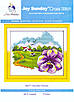 Набір для вишивання за нанесеною на канву схемою "October flower". AIDA 14CT printed 17*16 см, фото 3