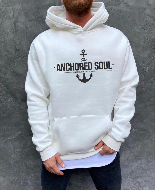 Стильна чоловіча толстовка з принтом Anchored soul, фото 1