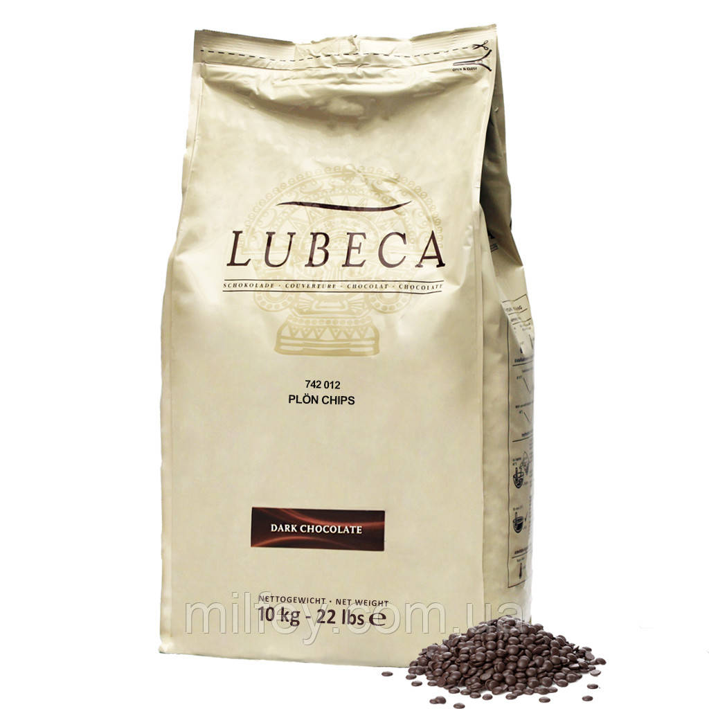 Чорний гіркий шоколад 70% PLON, Lubeca, 10 кг