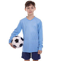 Детская форма футбольная с длинным рукавом SP-Sport CO-1908B-1 голубой