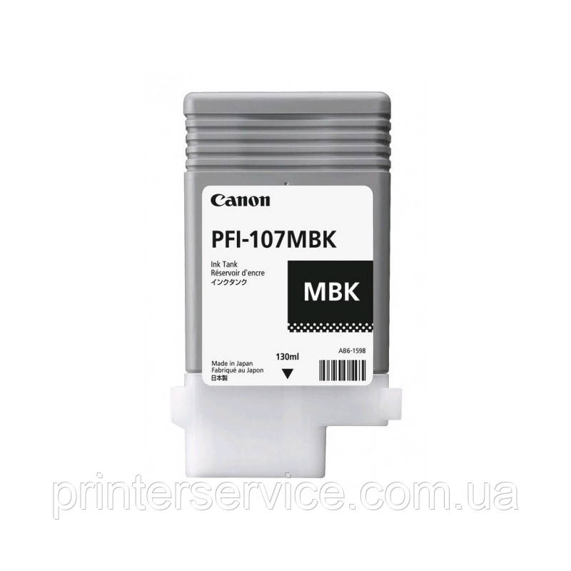 Картридж Canon PFI-107MBK для iPF670/ 680/685/770/780/785, чорний матовий, 130 мл (6704B001)