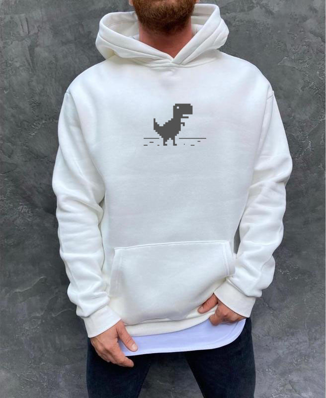 Чоловіча толстовка на флісі з браузерних динозавром, фото 1