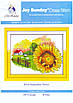 Набір для вишивання за нанесеною на канву схемою "September flower". AIDA 14CT printed 18*15 см, фото 3