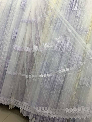 Недорога якісна фатиновая гардина 3225, залишок відріза 3,4м, фото 1