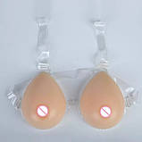 Силіконова накладна груди на бретелях, груди-ексопротез 0,8 кг. Силіконові накладні груди 2-3р, фото 5