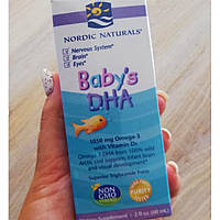 Рідкі Омега 3 для дітей Nordic Naturals baby's DHA with Vitamin D3 60 мл