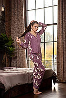 Осенняя Пижама з карманом, Попожама кигуруми альпаки фиолетовая